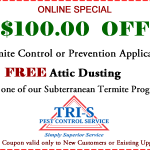 $100 OFF Termite Control Services, FREE Attic Dusting