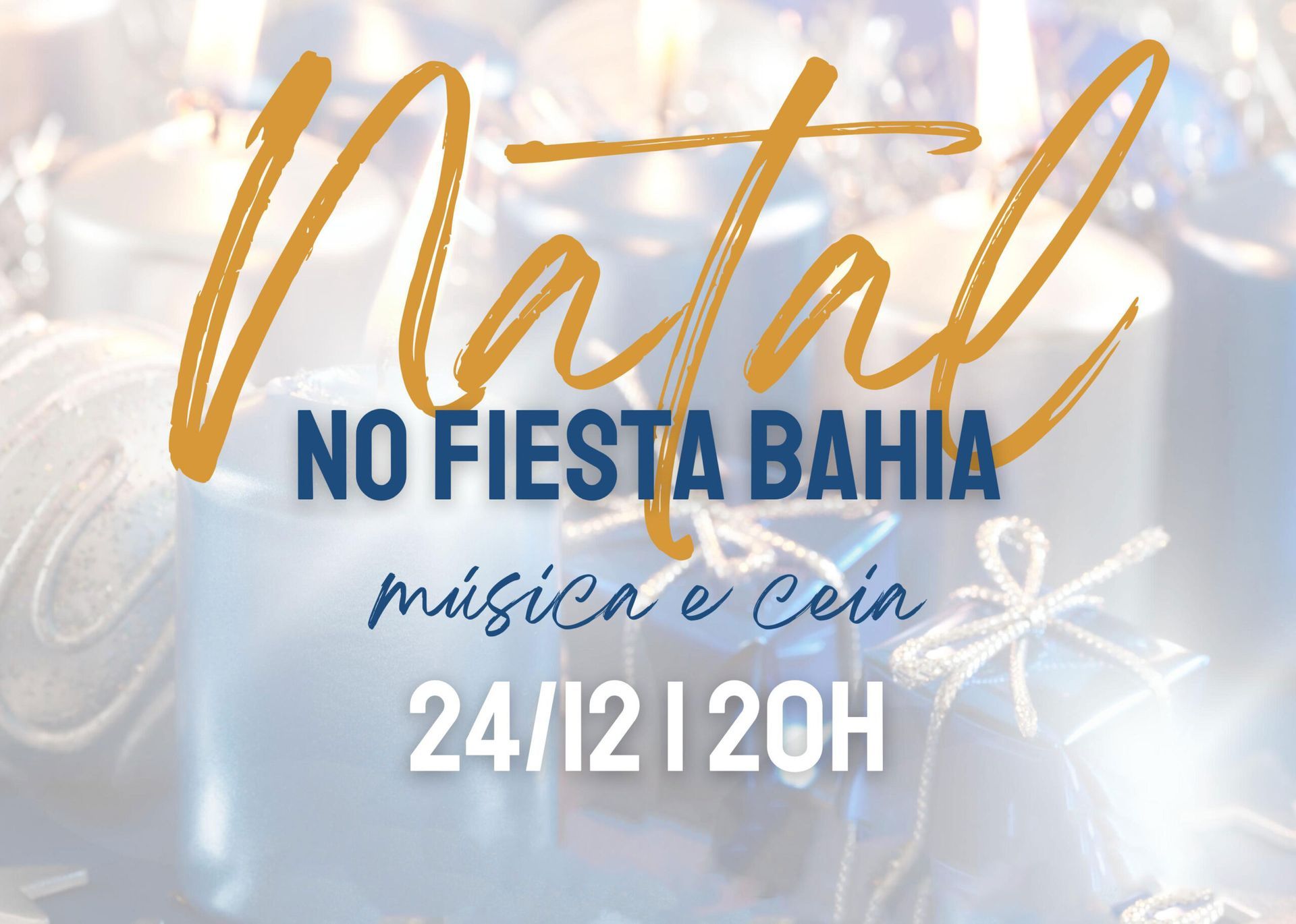 Um cartaz para uma festa de natal chamada no fiesta bahia