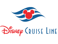 A disney cruise line logo with a mickey mouse on it