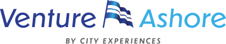 The logo for venture ashore by city experiences