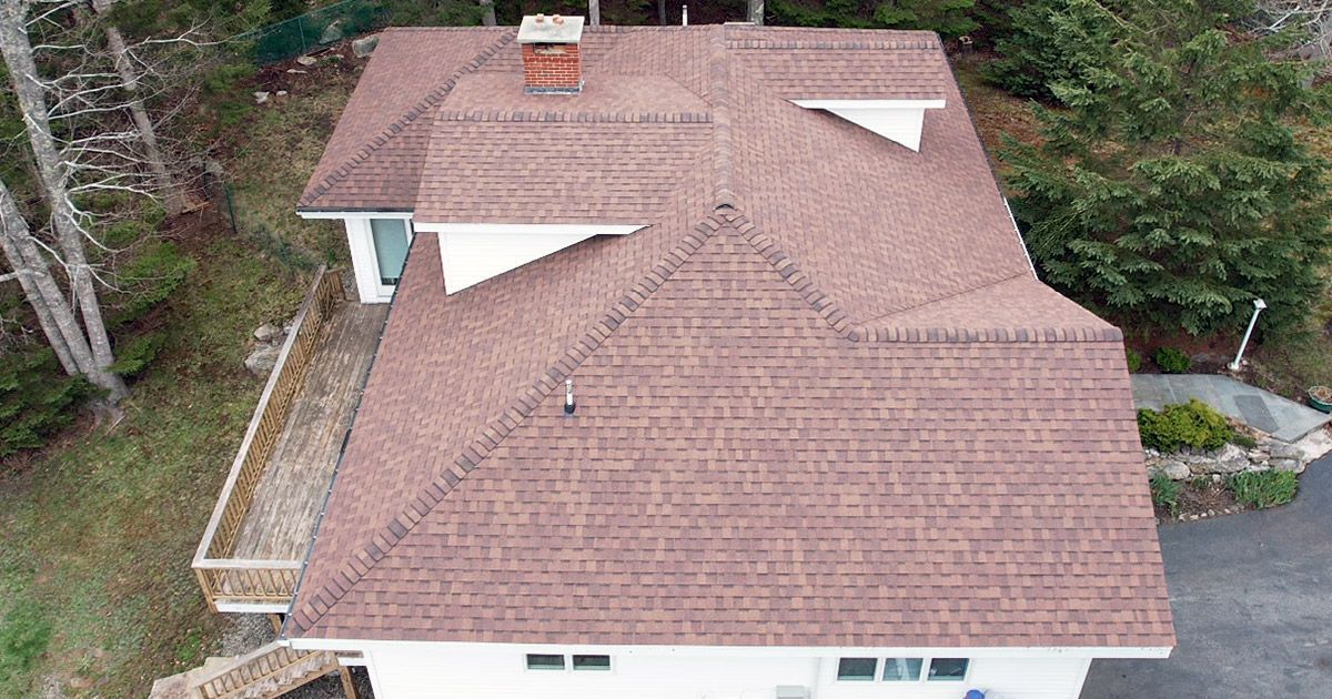overview of new roof on a home