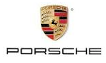 The porsche logo is on a white background.