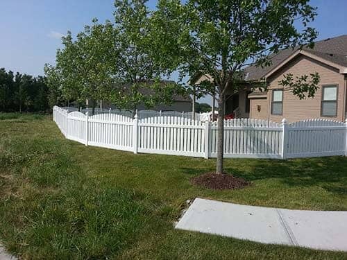 Monarch Fence Co. in Omaha, NE — White Fence Around a House in Papillion, NE