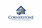 Cornerstone Appraisal Partners logo with blue house icon and text on white background