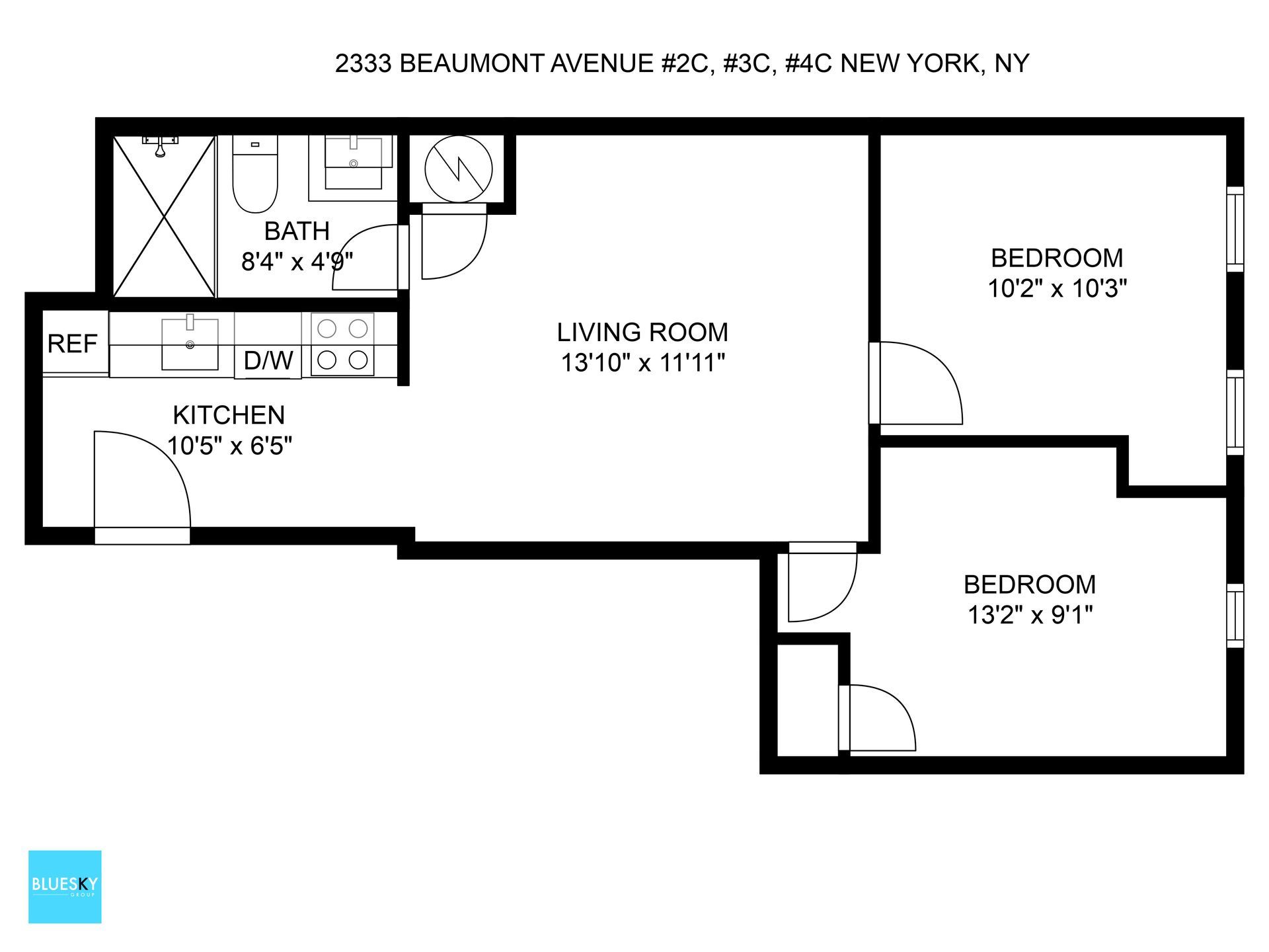 A black and white floor plan of a house with a living room , bedroom , and bathroom.