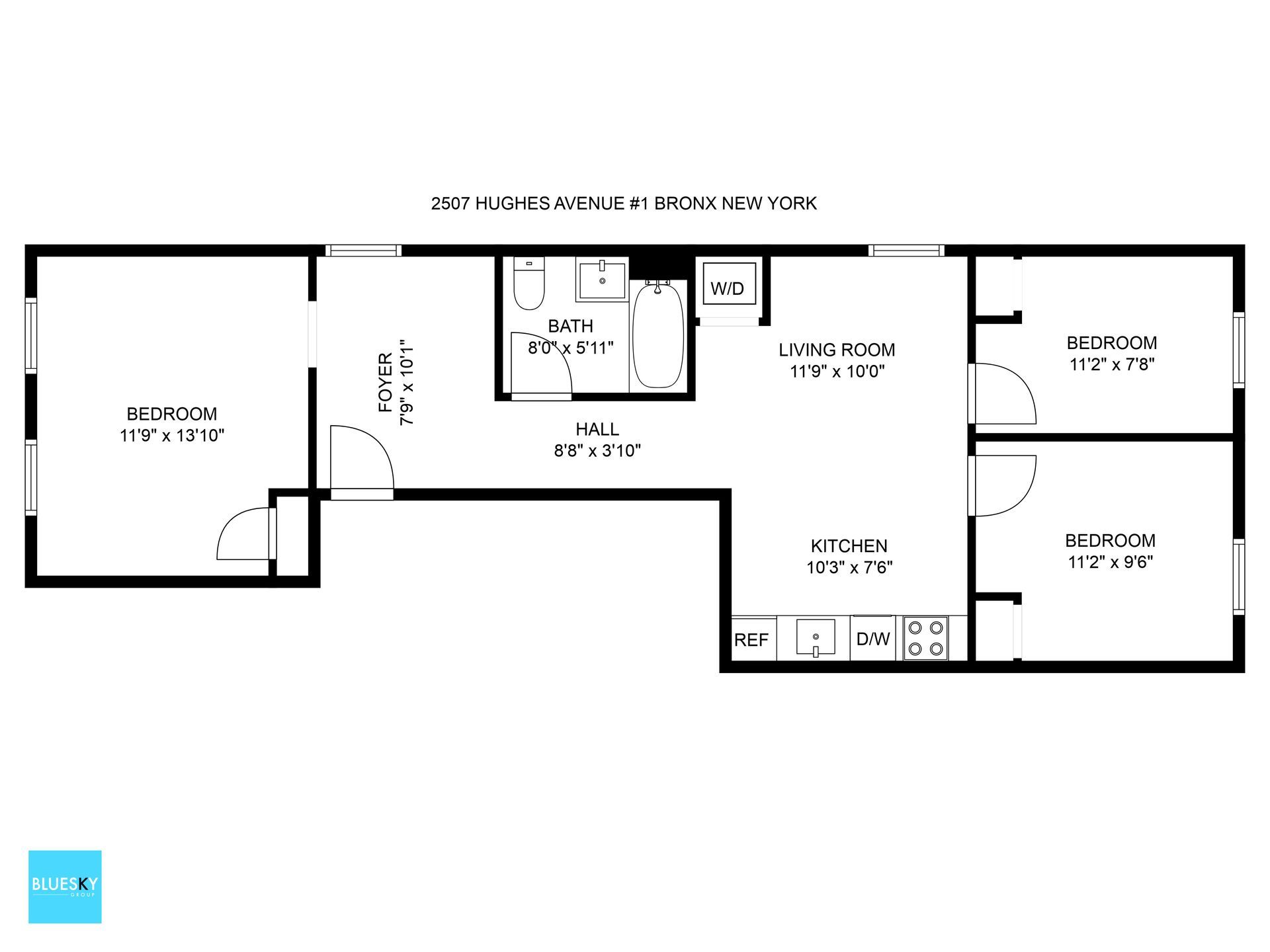 A black and white floor plan of a house.