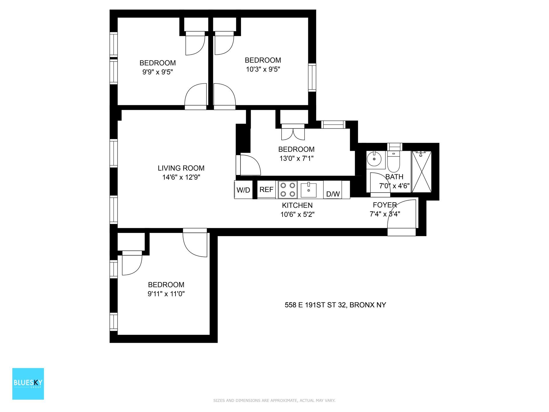 A black and white floor plan of a house.