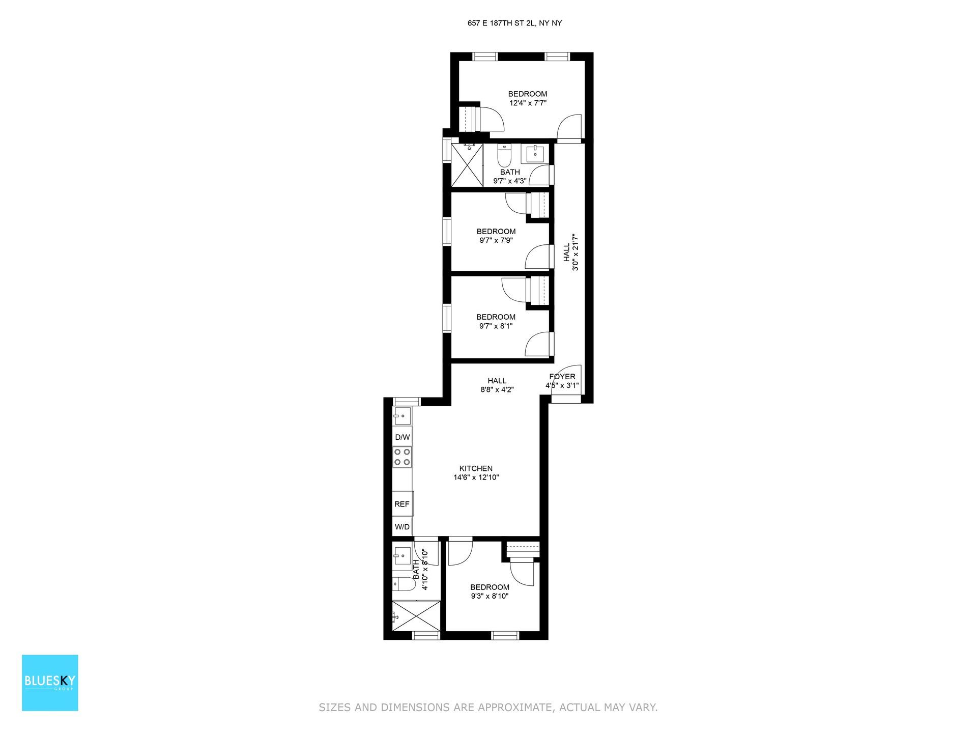 A black and white floor plan of a house.