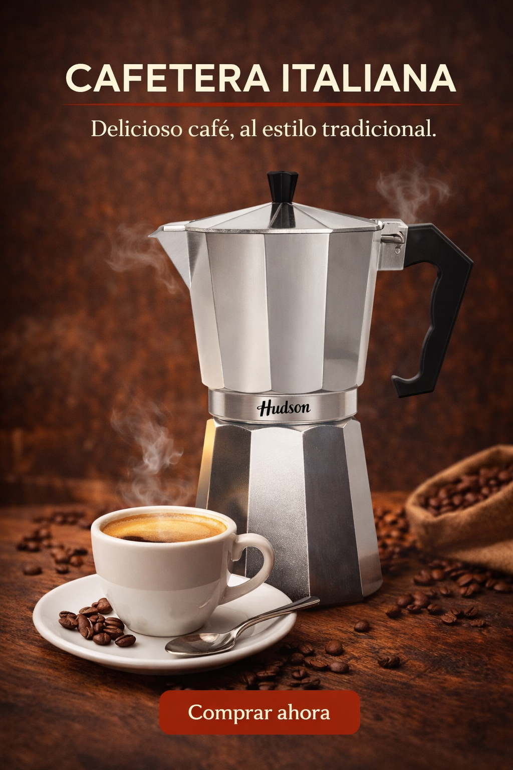 CAFETERA ITALIANA  PARA 6 POCILLOS