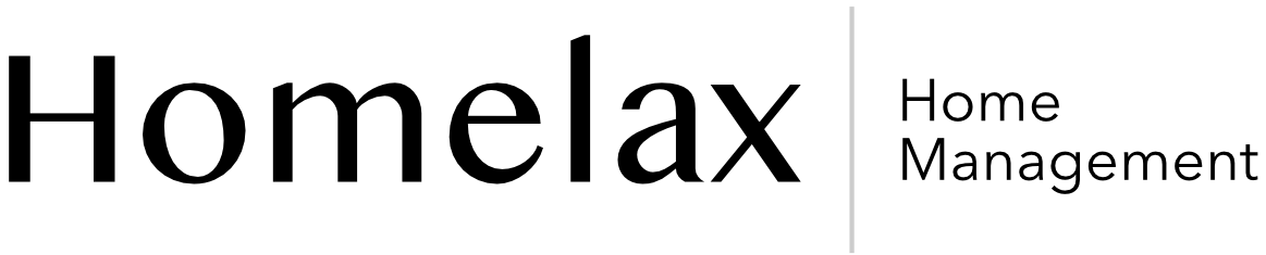 Homelax Home Management logo.