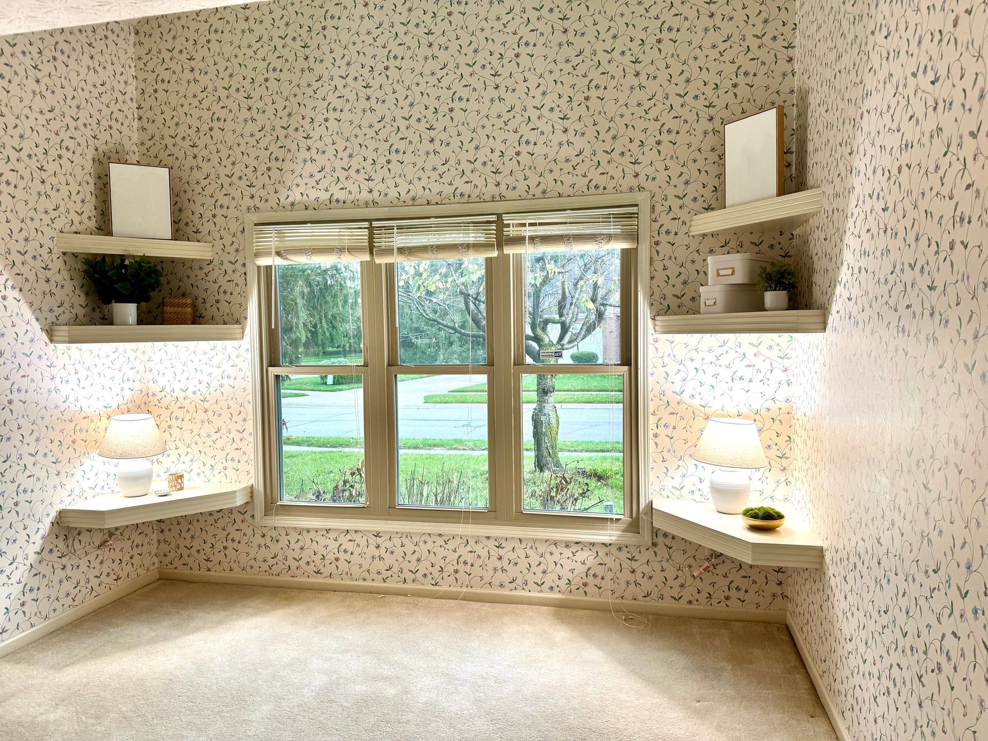 real estate staging shelving styling