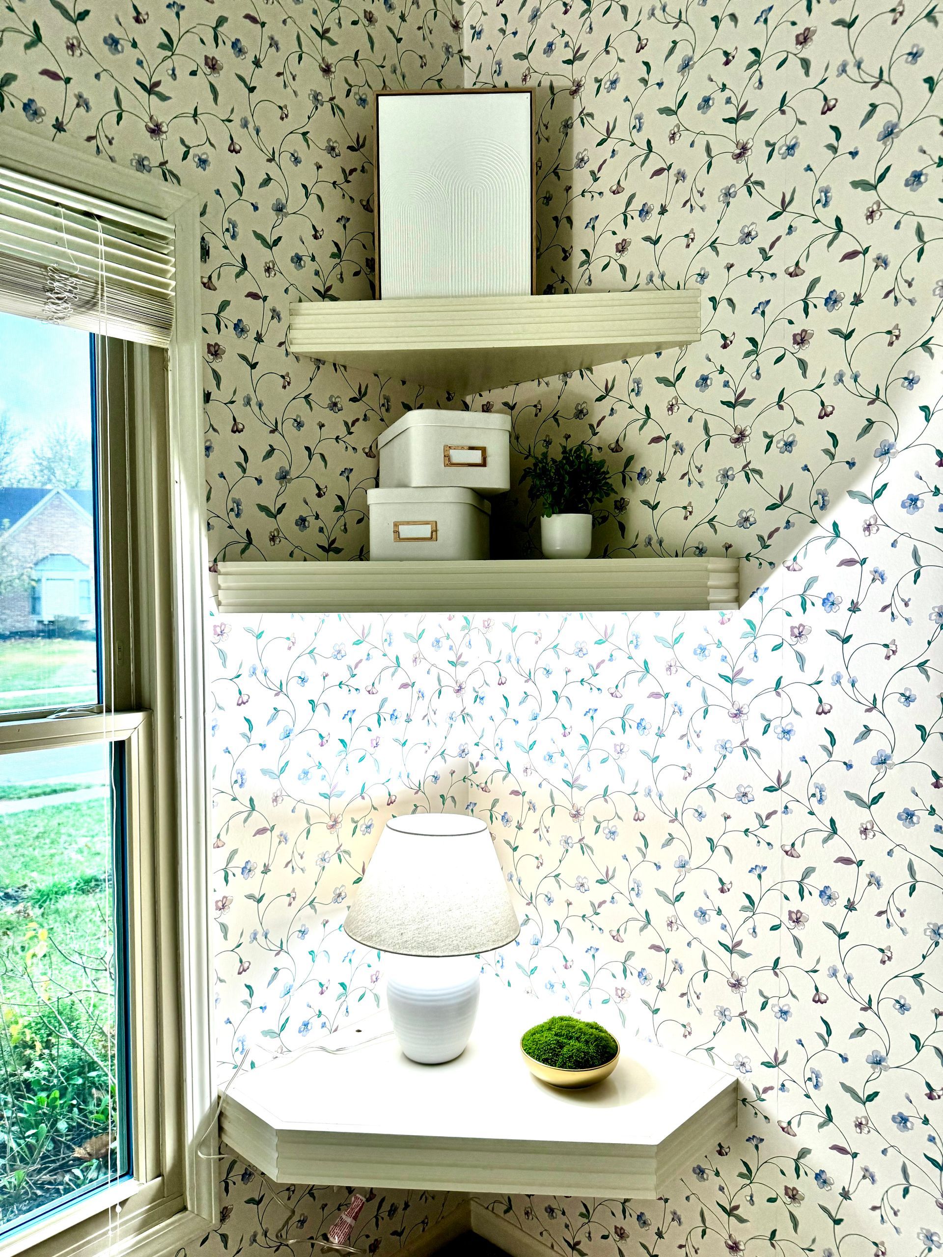 shelf styling real estate staging