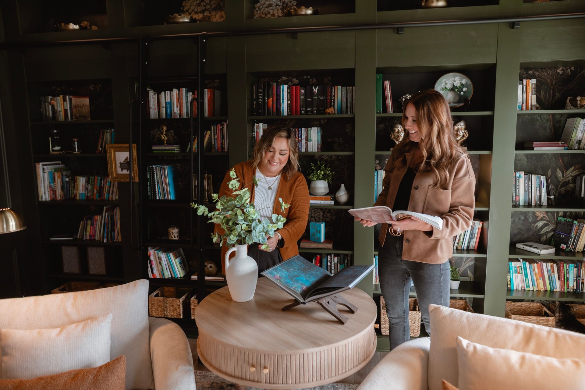 library standing brand photo