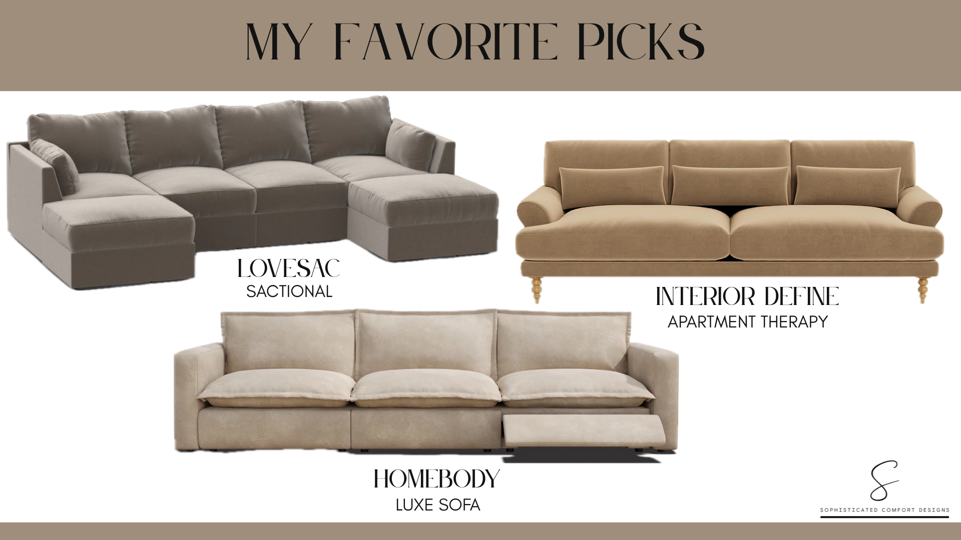 sofa options guidance from an interior designer