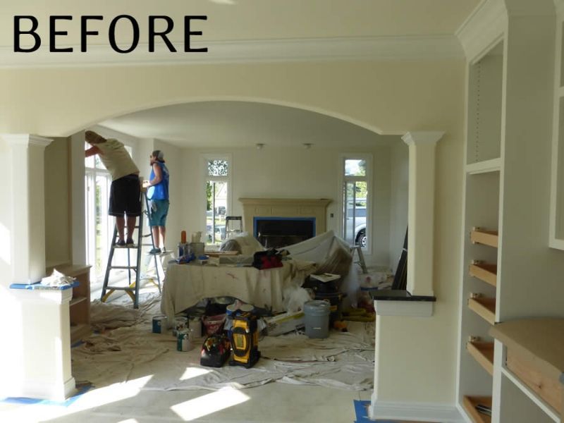 Archway Living Room Before — Bayside, WI — The Village Painter LLC
