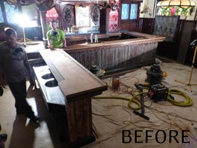 Before Interior Wood Refinishing In Bar — Bayside, WI — The Village Painter LLC