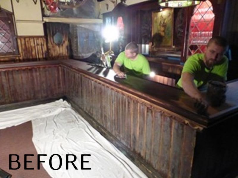Cabin Bar Before — Bayside, WI — The Village Painter LLC