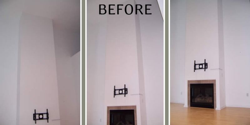 Fireplace Before — Bayside, WI — The Village Painter LLC