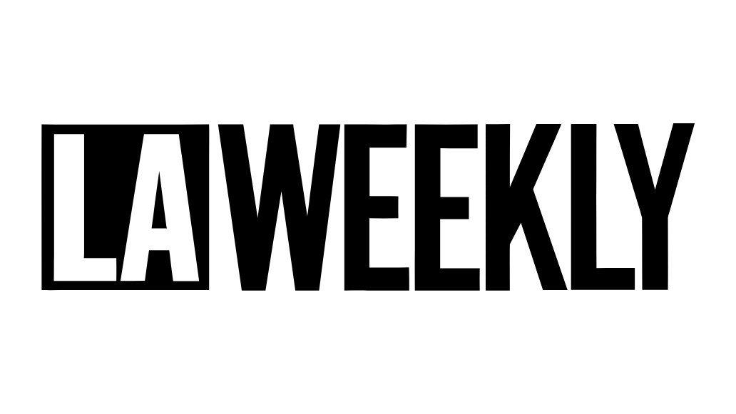 A black and white logo for law weekly on a white background.