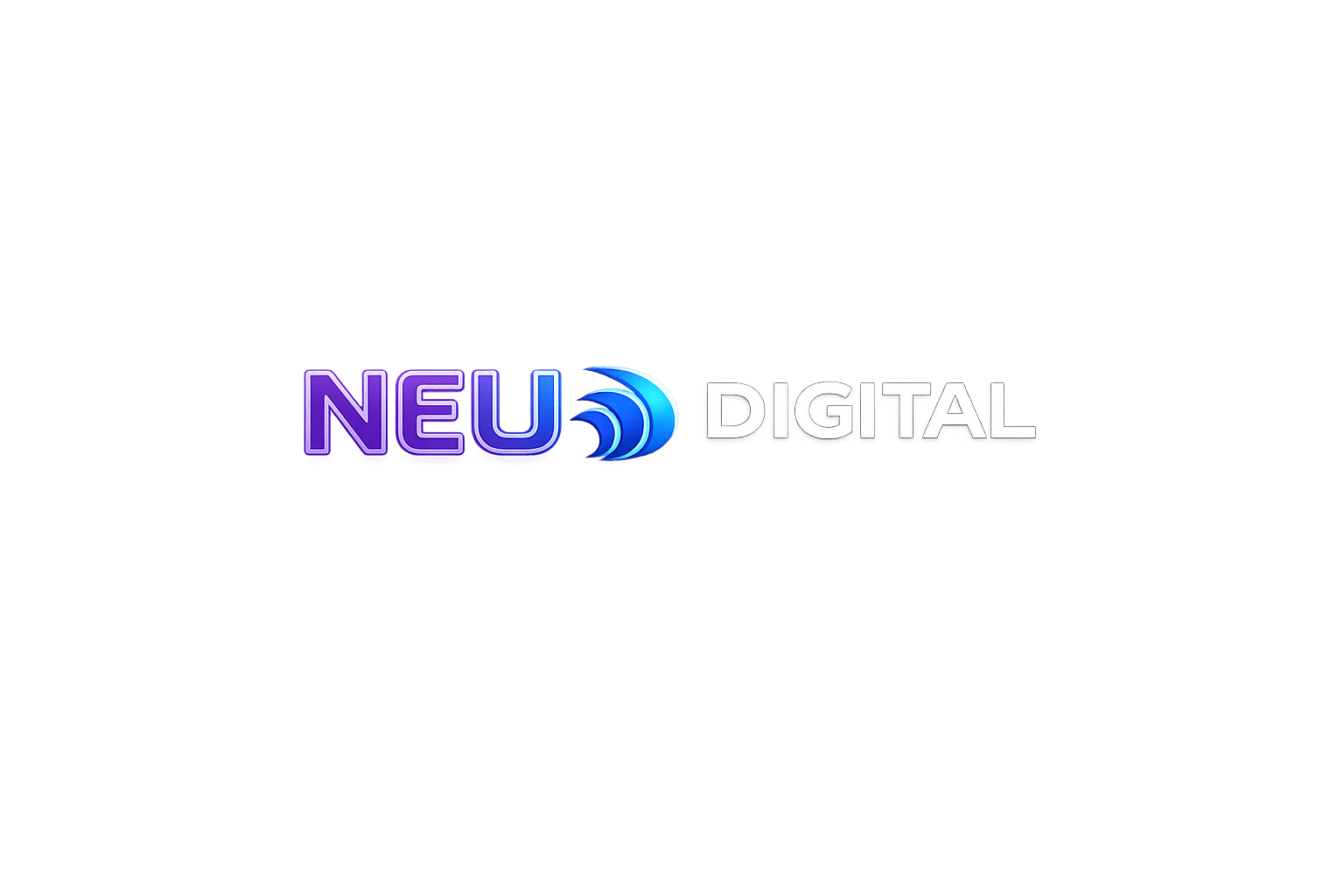 NEU Digital logo in purple and blue on a white background. Anchorage, Alaska