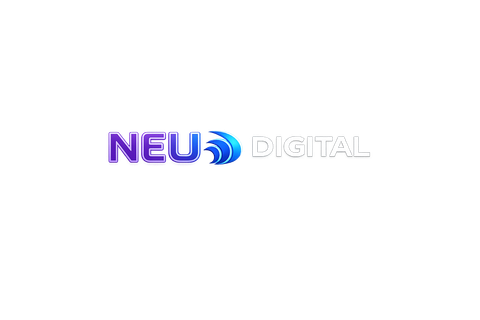 NEU Digital logo in purple and blue on a white background. Anchorage, Alaska