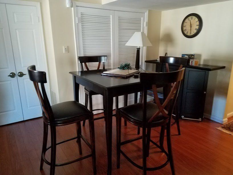 Black furniture Table  and chairs