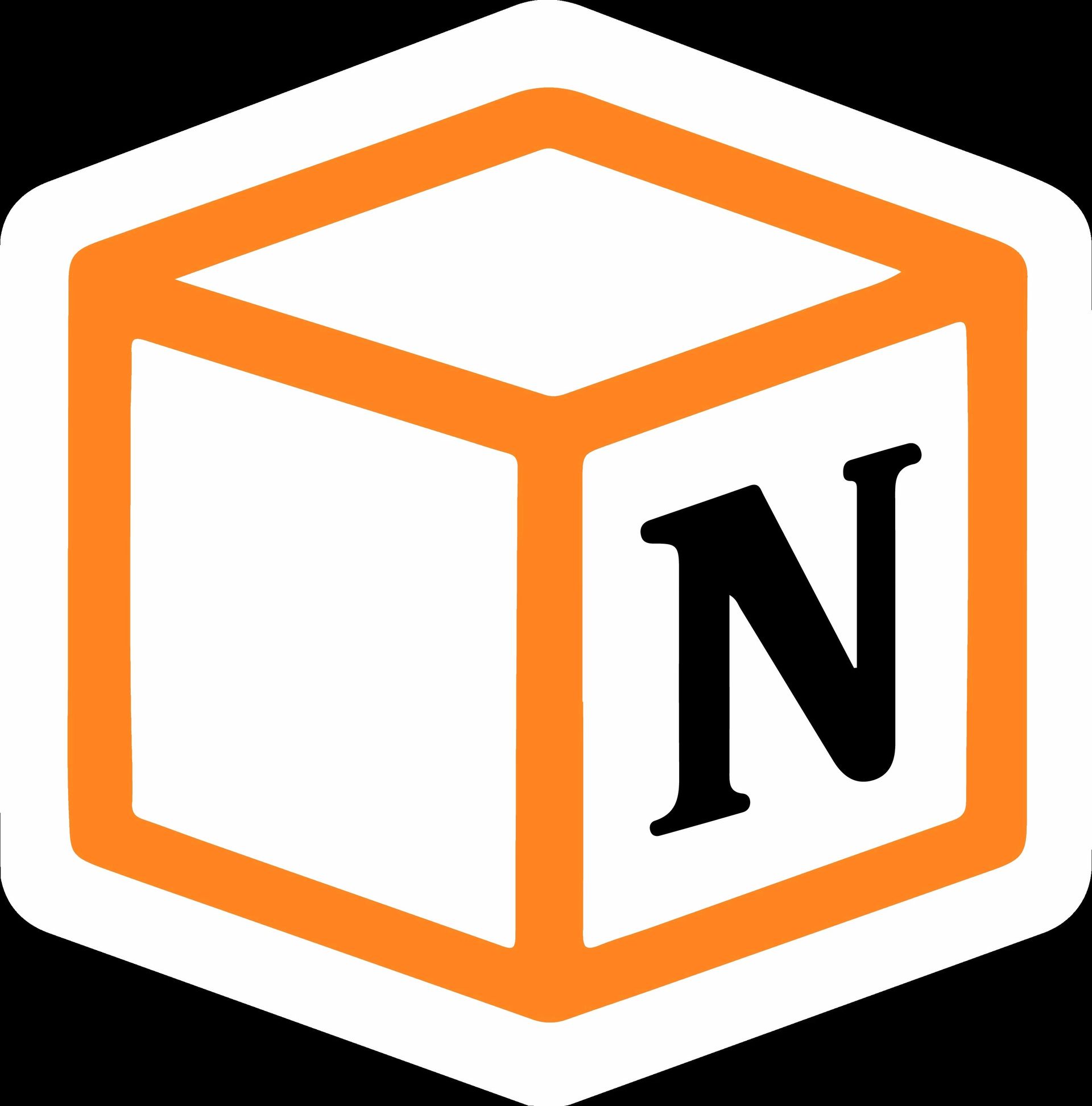 Orange cube with a black letter 