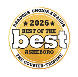 2026 Readers Choice Awards badge for Best of the Best Asheboro, The Courier-Tribune
