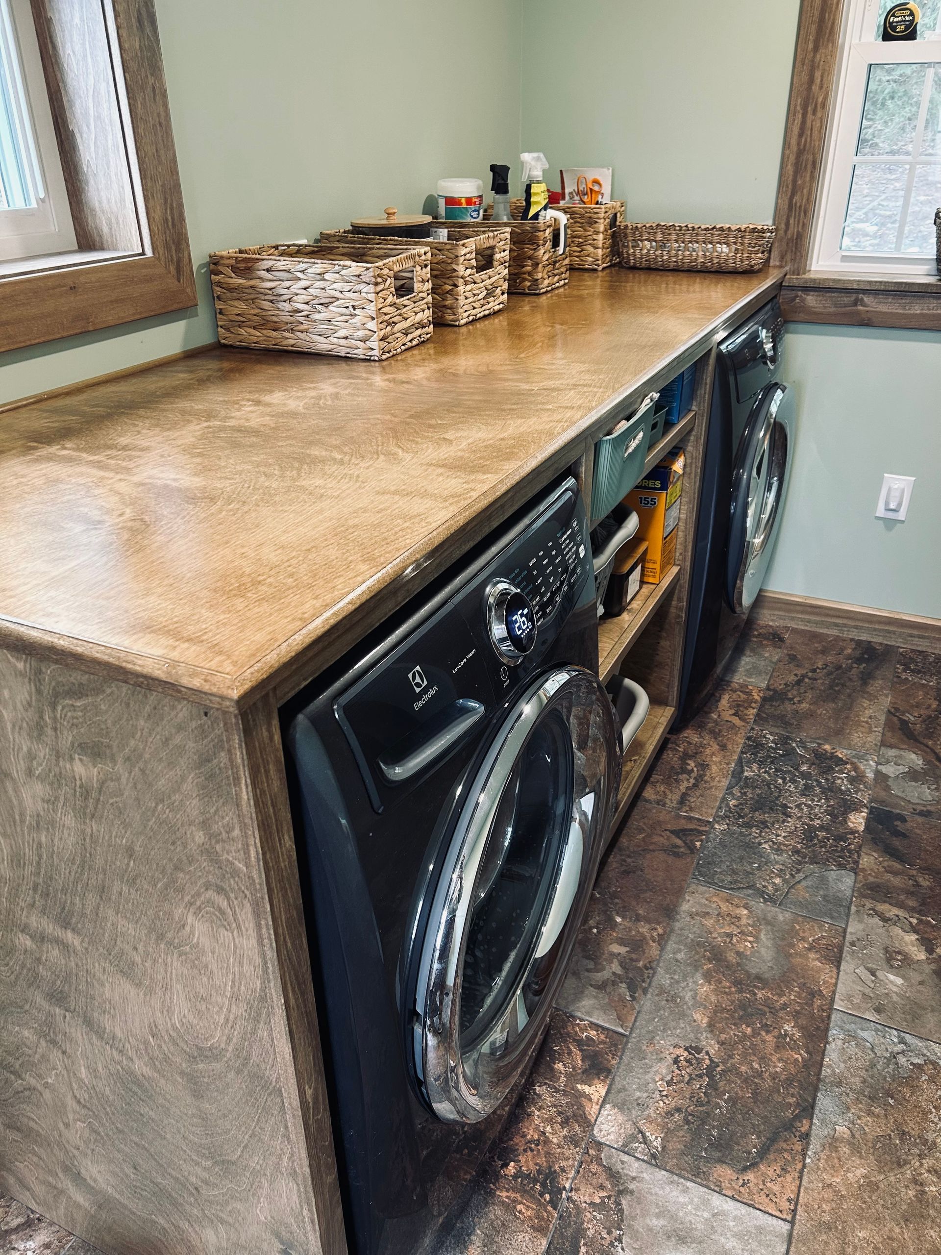 Canfield, OH Custom Built In Washer Dryer Cabinets & Laundry Room J.S. Boyd Contracting