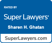 Blue and white Super Lawyers badge with 