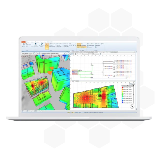 Ranplan wireless network planning software interface showing RF design and prediction tools