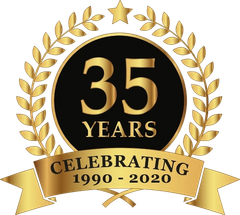 CELEBRATING 35 YEARS BADGE ICON