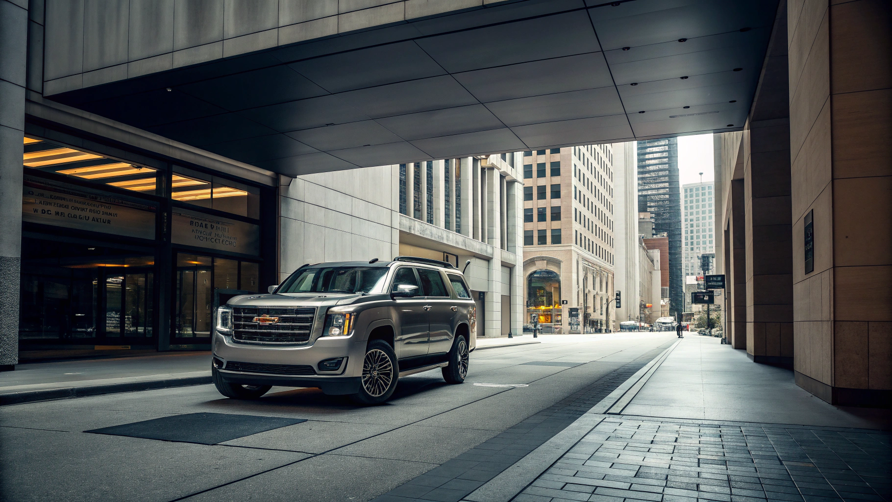 Mid-century modern credenza with a lamp and decorative objects, in a sunlit room.
