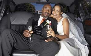 couple in limo