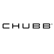 A black and white logo for chubb on a white background.