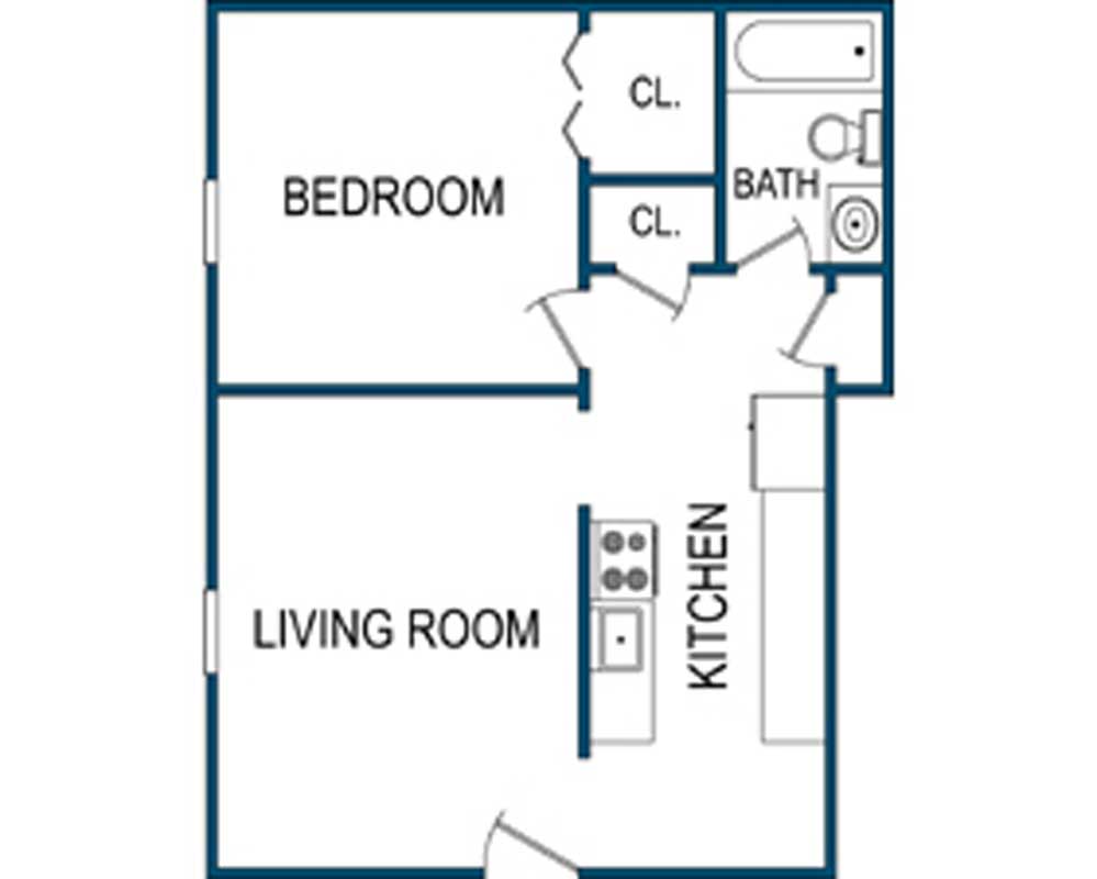 1 bed, 1 bath