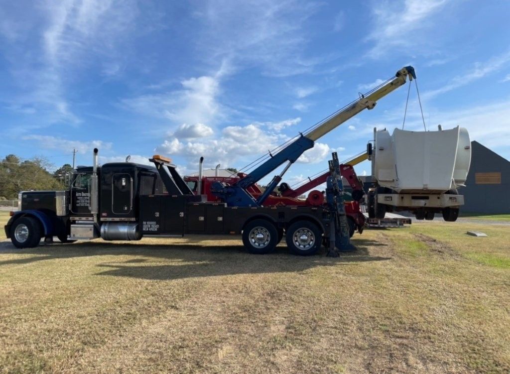 Tow truck carrying something 