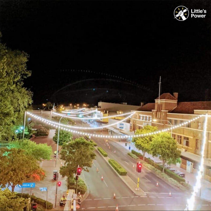 Orange Summer St Festoons Lighting Upgrade Little's Power Completed This Job With The Orange City Council — Little’s Power in Orange, NSW