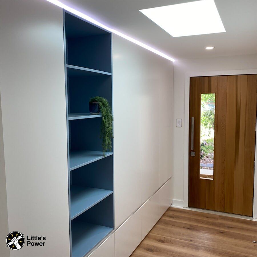 Orange Architectural House With Wardrobe Shelves — Little’s Power in Orange, NSW