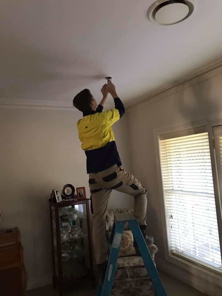Installing Lights — Electrical Services in Orange, NSW