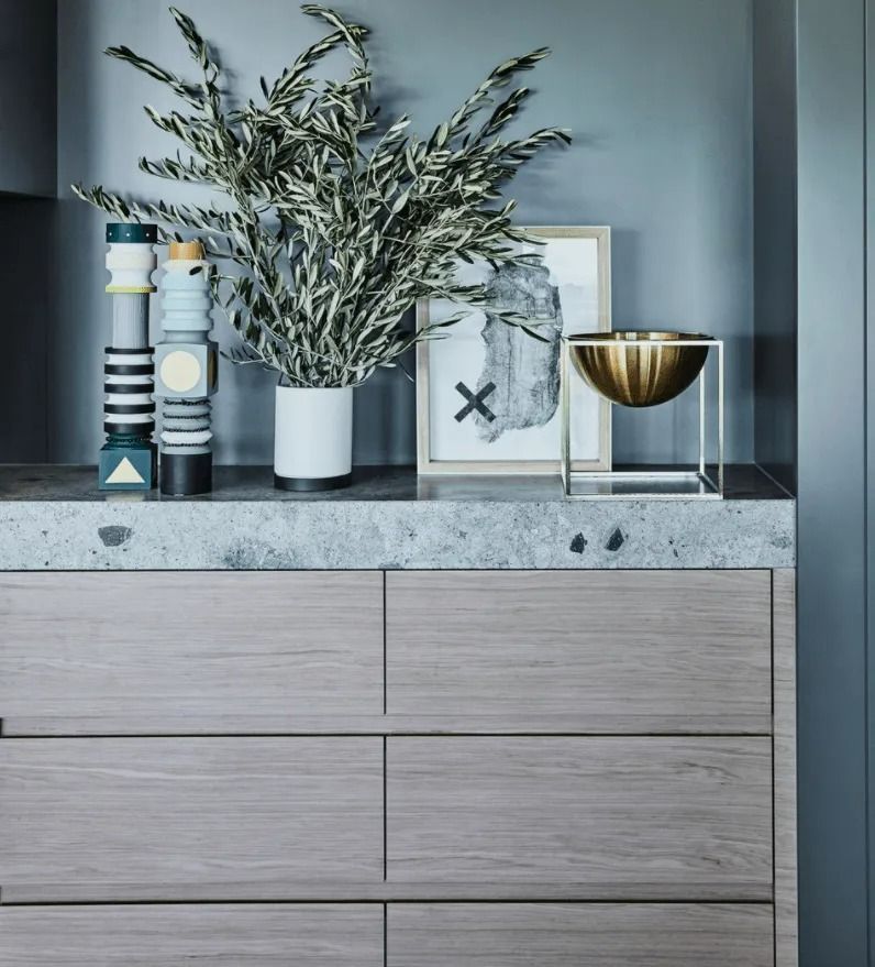 A Bathroom With a Large Sink and a Mirror — Bruce Smith Cabinets in Bray Park, NSW