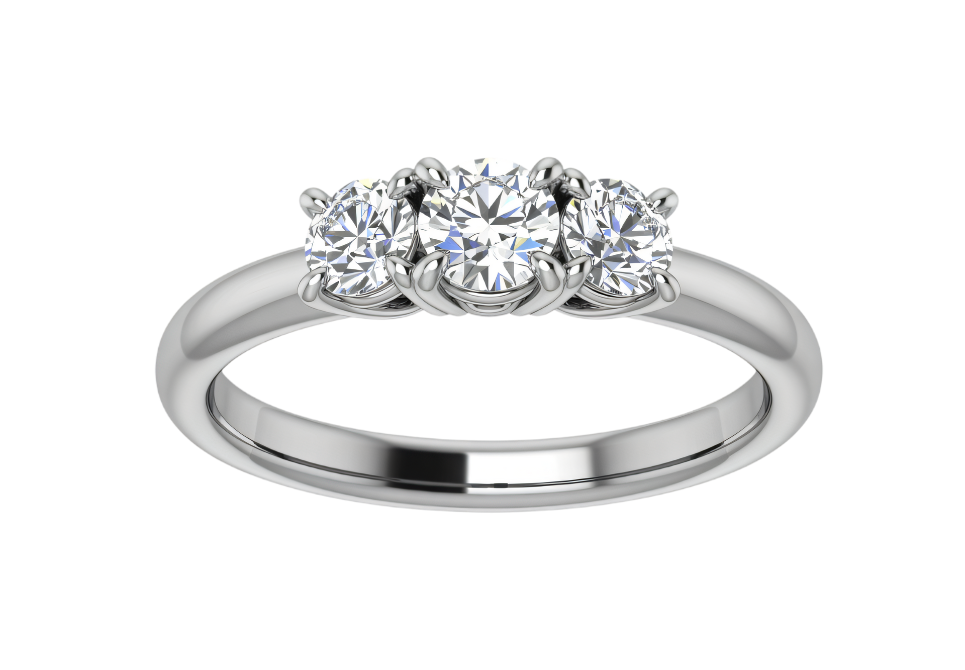 A diamond ring on a white background.
