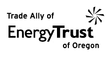 Trade Ally of Energy Trust of Oregon logo with black text and a stylized energy symbol.