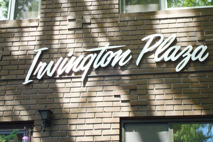 Irvington Plaza sign