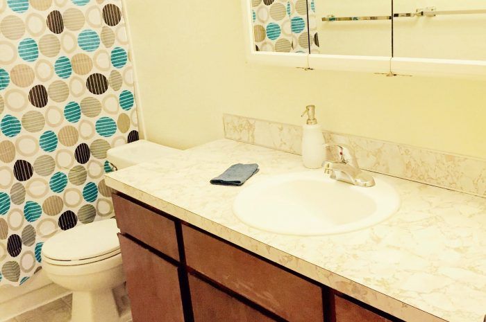 Bathroom with Shower Curtain