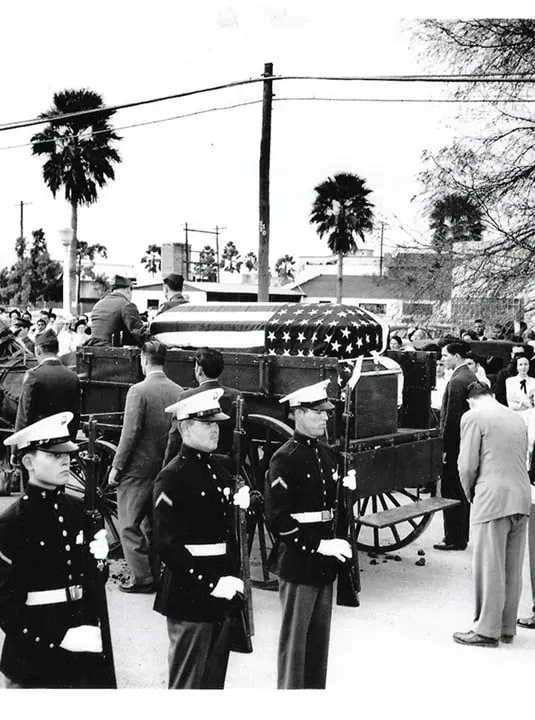 Veteran Funeral Black & White