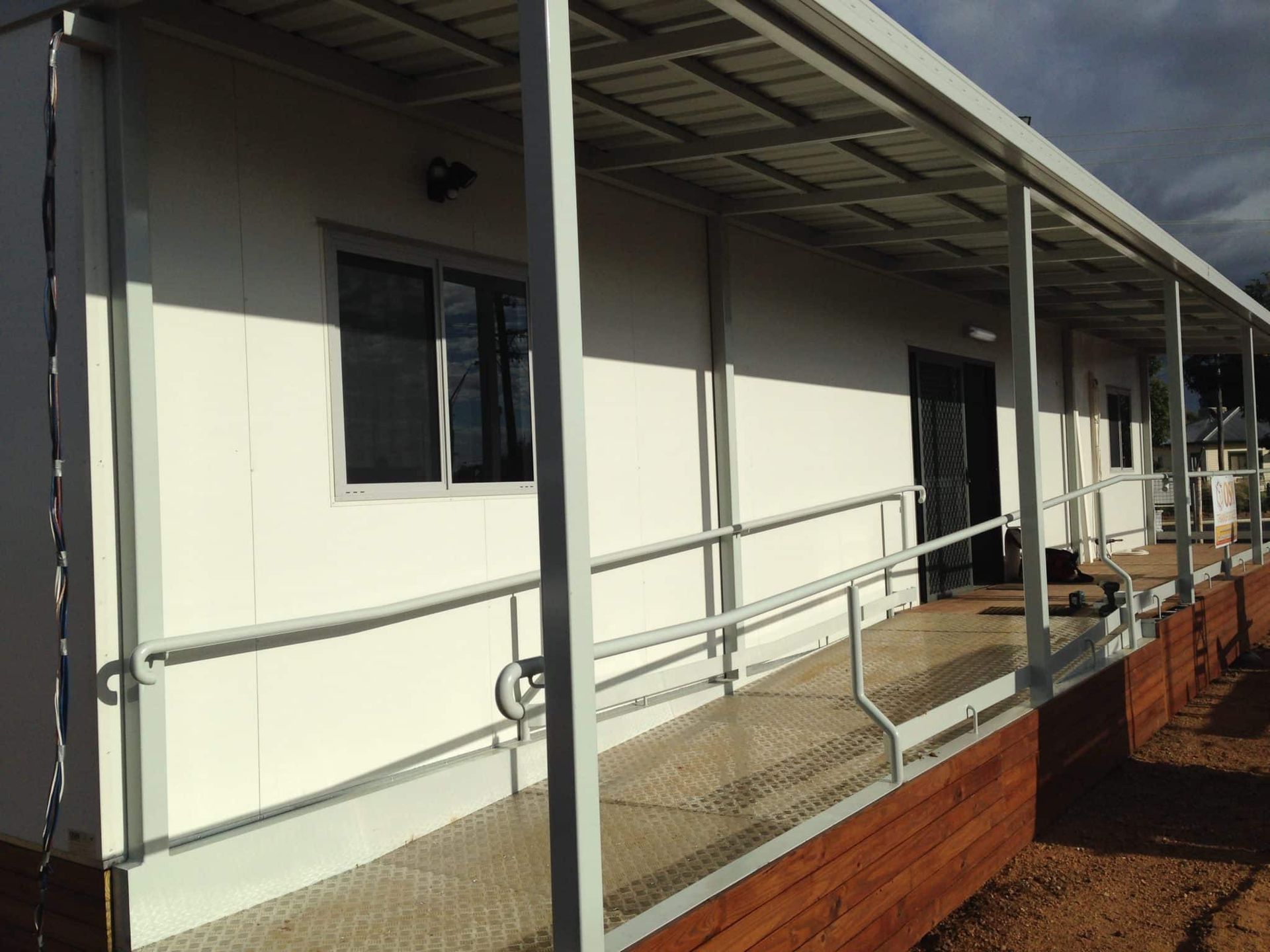 Close Shot View of Portable House With Long Porch — OSM Transportables In Dubbo, NSW