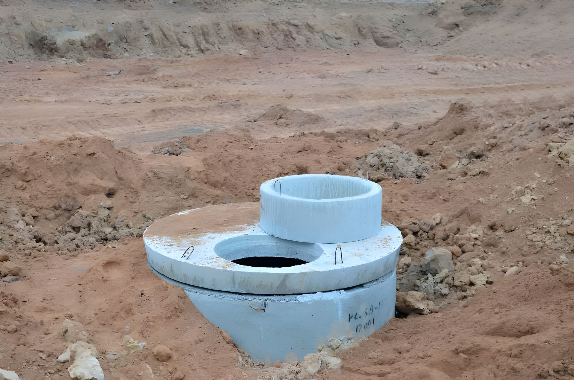Concrete Cylindrical Top With Openings — VR Marsden Plumbing in Red Rock, NSW