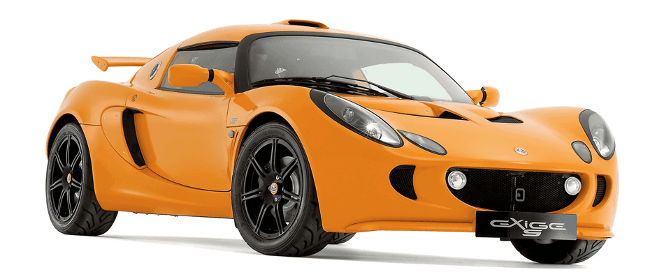 orange lotus type sports car