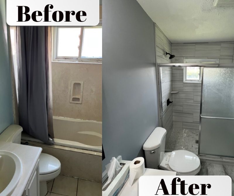 Before and After Bathroom 1 | Louisville, KY | Archer Services